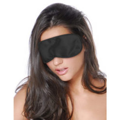 black satin eye mask