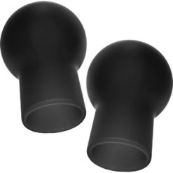 pair of silicone nipple suckers black