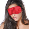 red satin eye mask