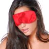 red satin eye mask