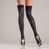 zipper pattern thigh high stockings