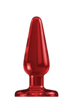 red acrylic Butt Plug from Bottom Line