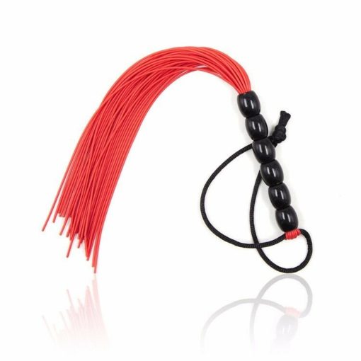 red mini silicone flogger by Rated R
