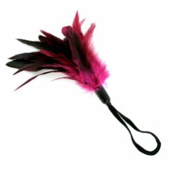 pink black tickling feathers