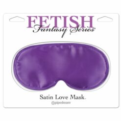 satin love mask purple