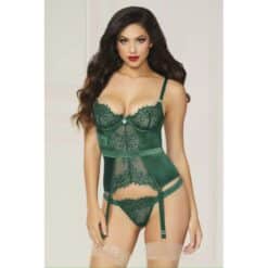 gorgeously green bustier set