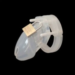 clear silicone short chastity cage