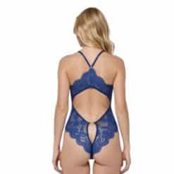 Hot shot crotchless blue teddy rear